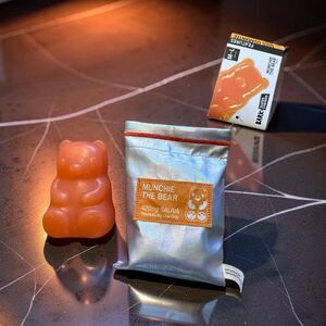 New Bark Box Munchie the Orange Bear Super Chewer Durable Enrichment Dog Toy M/L